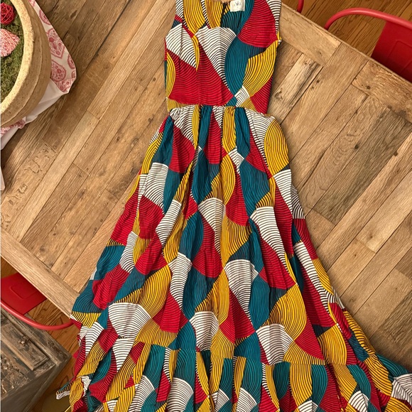 Anthropologie Dresses & Skirts - Anthropologie Red, Yellow, and Blue Maxi Dress